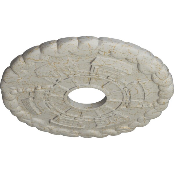 Kendall Train Station Ceiling Medallion (Fits Canopies Up To 3 7/8), 18 1/2OD X 3 7/8ID X 1P